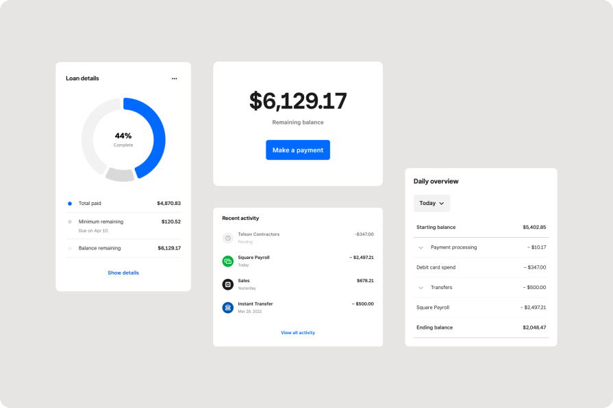 Square Banking Interface